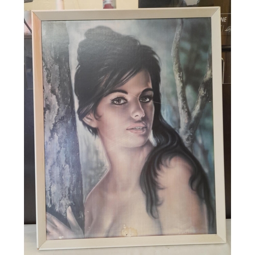 575 - 1960's J.H.Lynch Framed Print 'Tina' 60cm x 48cm. A/F Scratch plus Other Issues. Collection Only.