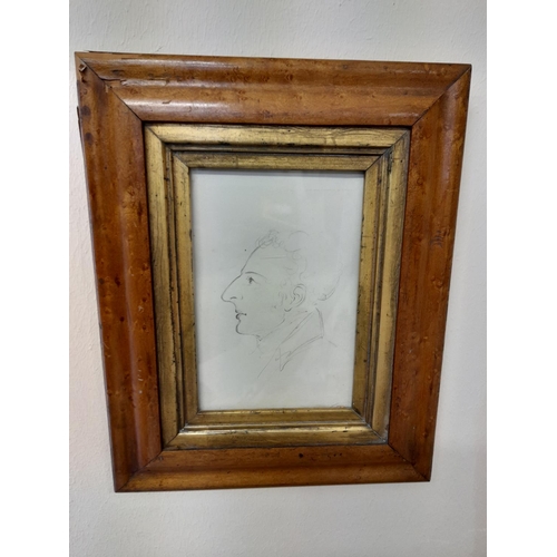 65 - Framed 19th Century Pencil Portrait of a Georgian Gentleman, possibly Sir Arthur Wellesley Duke of W... 