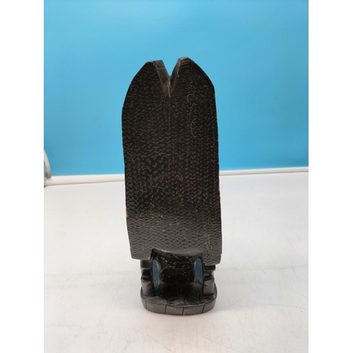 687 - Vintage African Ebony Head 33cm x 12cm.