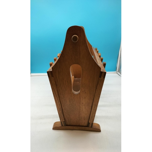 690 - Vintage c 1970's Wooden Magazine Rack. 52cm x 40cm x 20cm.