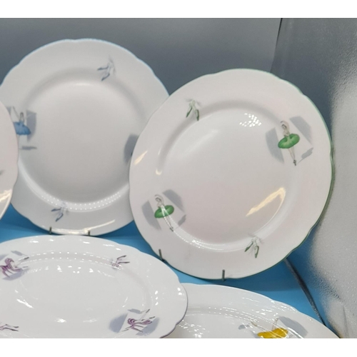 94 - Royal Stafford 'Ballet' Pattern 28cm Dinner Plates (6).