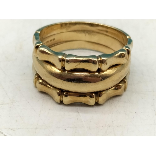 17 - 375 Hallmarked Gold Ring. Size N. 4.5 Grams