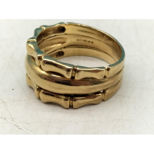 17 - 375 Hallmarked Gold Ring. Size N. 4.5 Grams