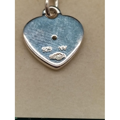 43 - Silver 925 Necklace with Heart Pendant and Diamond Chip plus Quartz Watch.