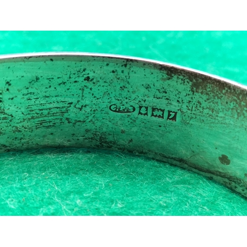 74 - Vintage CPS Silver Hallmarked Bangle. Safety Chain Missing 22g