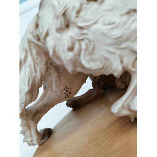 20A - Guiseppe Armani Signed Capodimonte Figure of an Irish Setter with Captured Hare. 11cm High, 29cm Lon... 