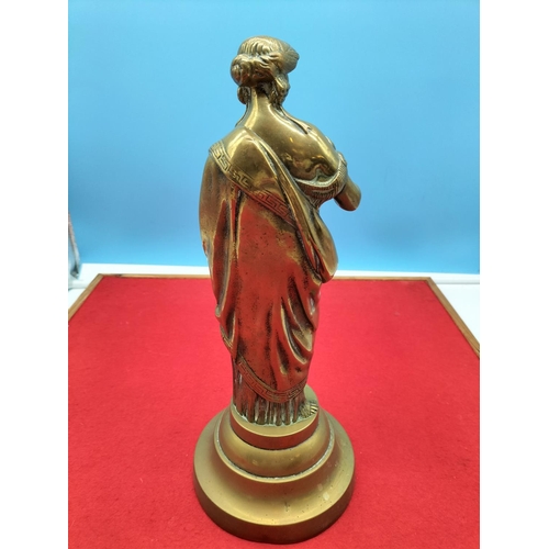 2 - Large Brass Figure of a Classical Grecian Lady. 36cm Tall.