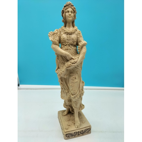 29 - Italian Alabaster 48cm Figure of a Young Woman.