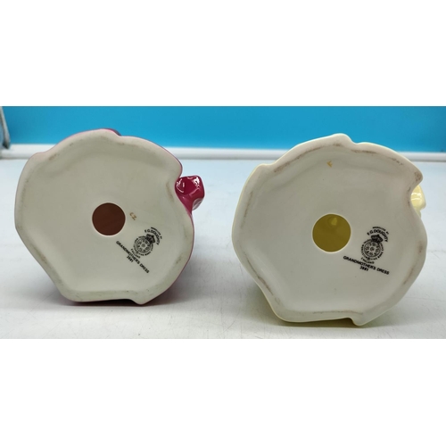 45A - 2 x Royal Worcester Lady Figures 'Grandmother's Dress' 3081.