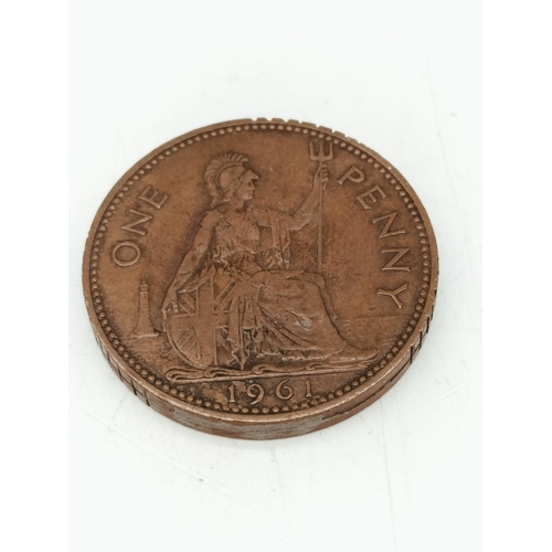 81 - (573) - Double Tails Old Penny Token/Coin.