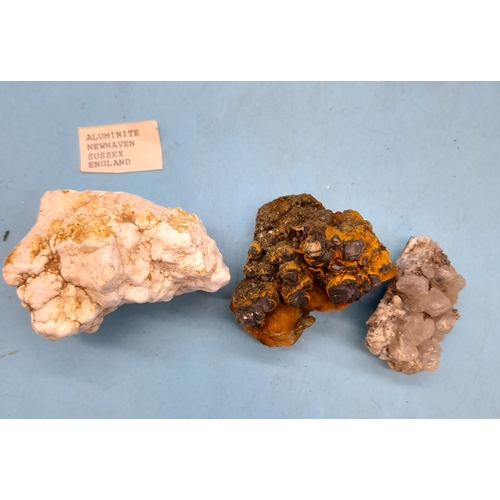 120 - (745) - Collection of 6 Minerals to include Actinolite Crystals, Limonite, Aluminite, Natural Calcit... 