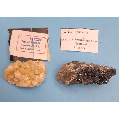 121 - (750) - Collection of 6 Minerals to include Jarosite Rutile, Sphalerite, Sodalite, Aragonite and Dol... 