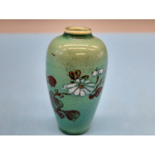 26 - (190) - Japanese 19th Century Hand Painted Miniature 6cm Vase.