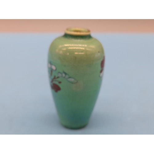 26 - (190) - Japanese 19th Century Hand Painted Miniature 6cm Vase.