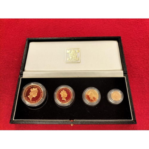 100 - 1987 Britannia Gold Proof Cased Set of Four Coins to Incl. 1oz, 1/2oz, 1/14oz and 1/10oz