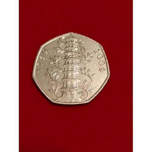 125 - 2009 UK Kew Gardens Original Issue Fifty Pence Coin