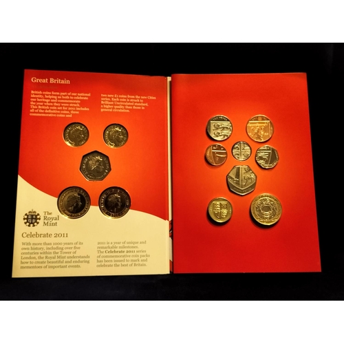 126 - 2011 Royal Mint UK Commemorative Coin Collection to Incl. Cardiff & Edinburgh One Pound Coins Only R... 