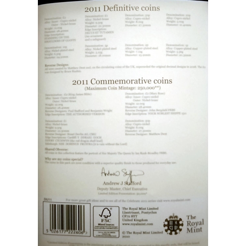 126 - 2011 Royal Mint UK Commemorative Coin Collection to Incl. Cardiff & Edinburgh One Pound Coins Only R... 