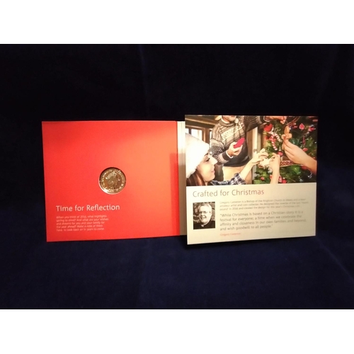 128 - 2016 Royal Mint UK Fine Silver Twenty Pound Coin 'The Gift of Christmas' in Presentation Folder