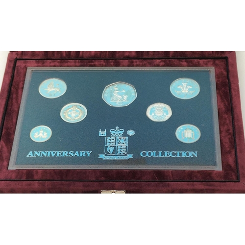 13 - 1996 Royal Mint United Kingdom Silver Anniversary Collection Proof Set With COA & Presentation Case.... 