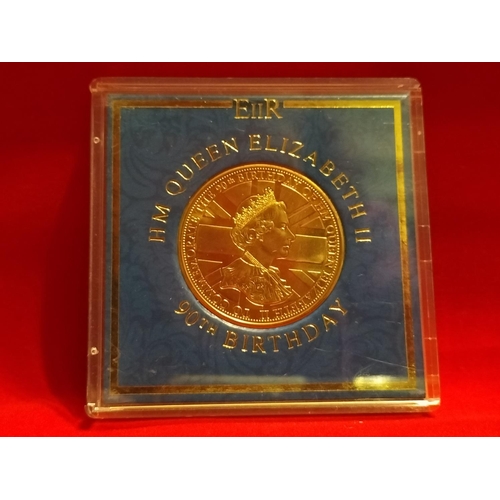 133 - 1997 Gibraltar Queen Elizabeth II Golden Wedding Anniversary Five Pound Coin Plus 2012 QEII Diamond ... 