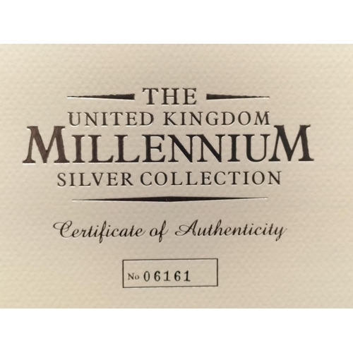 139 - Royal Mail Millennium Silver Coin Collection to Incl. Five Pound Through to One Pence Maundy Coins i... 