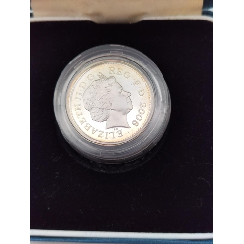 148 - 2006 United Kingdom Silver Proof One Pound Coin in Presentation Box. Limited Issue of 20,000