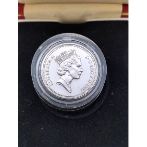 152 - United Kingdom Silver Piedfort Proof One Pound Coin in Case. Limited Issue of 10,000