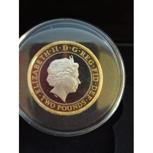 169 - 2013 Silver Proof Anniversary of The Golden Guinea Two Pound Coin in Case (No COA)