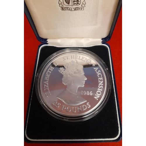 18 - 1986 Fine Silver .999 St Helena & Ascension Island Commemorative Napoleon £25 Coin. Limited to 15,00... 