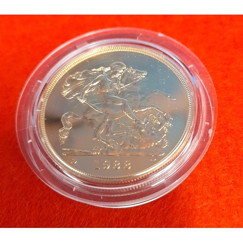 20 - 1988 22ct Gold Five Pound Coin. Number 1767 of 10,000 Limited Issue in Presentation Case 39.94g