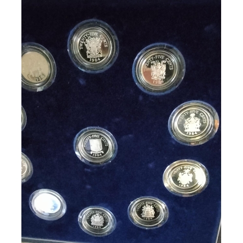 21 - Silver Proof Bermuda 375th Anniversary Eleven Coin Commemorative Set. Limited Issue of 5000 in Prese... 