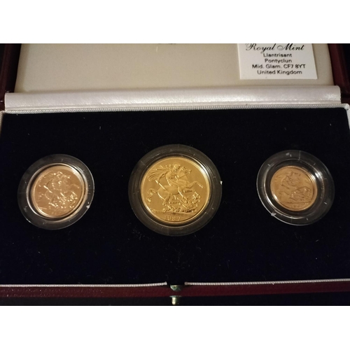 29 - 1987 United Kingdom 22ct Gold Proof Coin Collection to Incl. Sovereign, Half Sovereign & Two Pound C... 