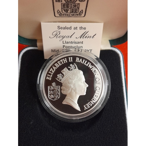 37 - Silver Proof Two Pound Guernsey Liberation Coin Limited Issue of 2,500