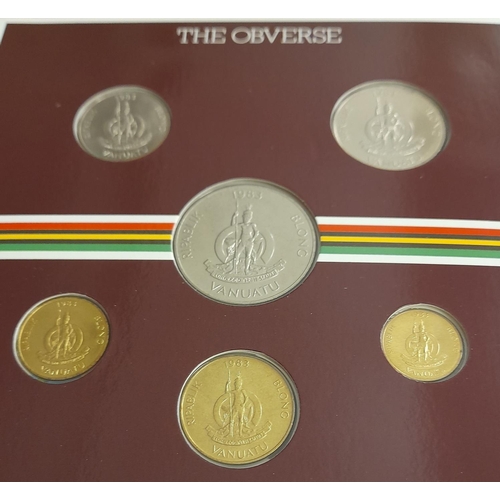 43 - 4 x Uncirculated Coin Sets to Incl. Guernsey, Vanuatu, States of Jersey & Swaziland Plus Minting of ... 