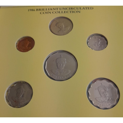 43 - 4 x Uncirculated Coin Sets to Incl. Guernsey, Vanuatu, States of Jersey & Swaziland Plus Minting of ... 