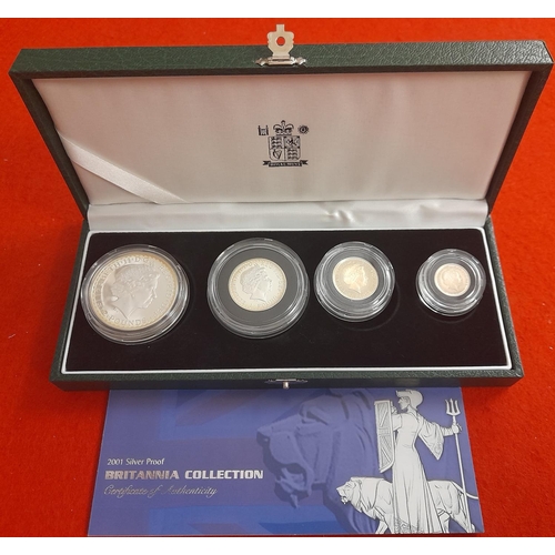 48 - 2001 Britannia .958 Silver Proof Four Coin Collection