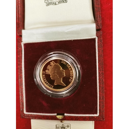 56 - 1985 Cased 22ct Gold Full Sovereign