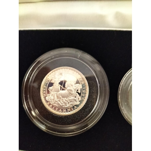 60 - 1997 Britannia Silver Proof Four Coin Collection. Limited Issue of 15,000 in Presentation Case