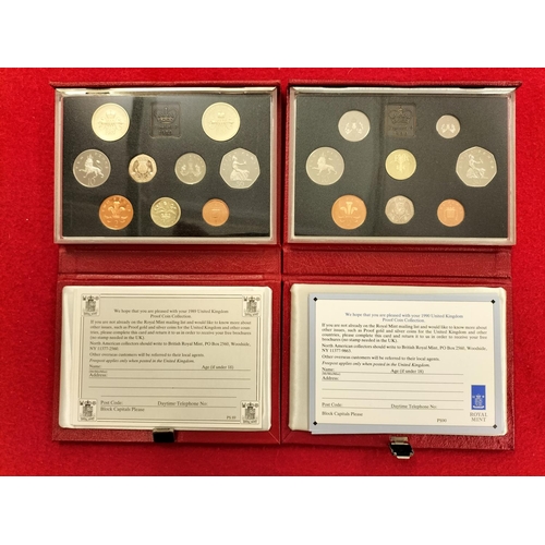 66 - Two Royal Mail Deluxe Coin Sets in Presentation Cases to Incl. 1989 & 1990