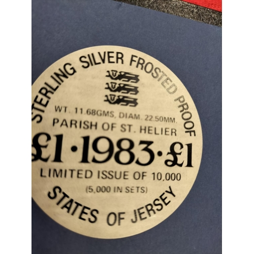 71 - 1983 Silver States of Jersey Parish of St. Helier One Pound Coin in Case