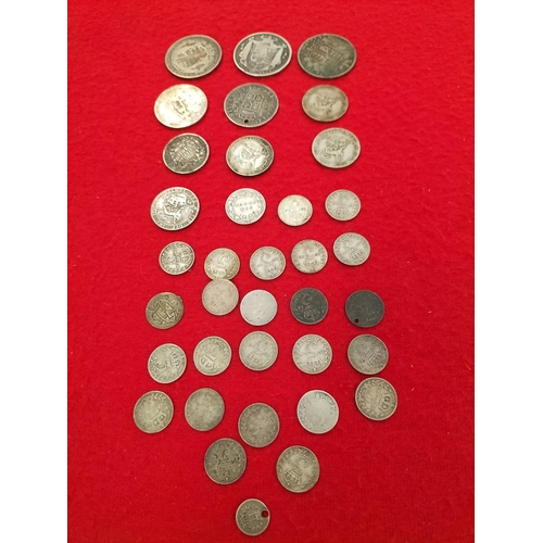 90 - Pre 1920 British Silver .925 Coins Total Weight 120g