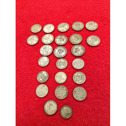 97 - Pre 1947 British Silver .500 Coins Total Weight 100g