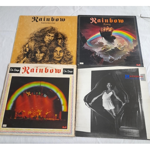 16 - Rainbow LPs (4) to include SHELP34 'Lon Live Rock 'n Roll' A//1 B//1, 2490-137 'Rainbow Rising' A//2... 