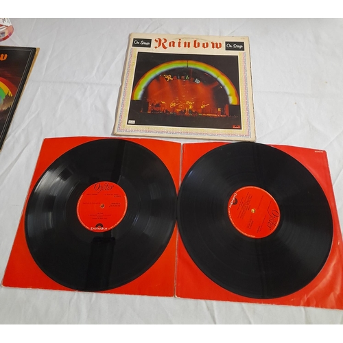 16 - Rainbow LPs (4) to include SHELP34 'Lon Live Rock 'n Roll' A//1 B//1, 2490-137 'Rainbow Rising' A//2... 