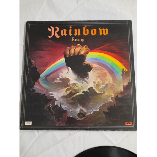 16 - Rainbow LPs (4) to include SHELP34 'Lon Live Rock 'n Roll' A//1 B//1, 2490-137 'Rainbow Rising' A//2... 