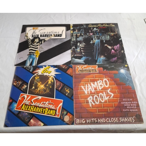 21 - The Sensational Alex Harvey Band LPs (4) to include 6360 103 'Next' 1//1 2//1, TQPS 112 'Sahb Storie... 