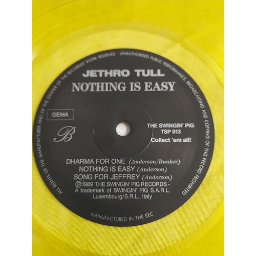 22 - Jethro Tull LPs (3) to include TSP013 'Nothing is Easy' on Yellow Transparent Vinyl -A -B, CDL 1301 ... 