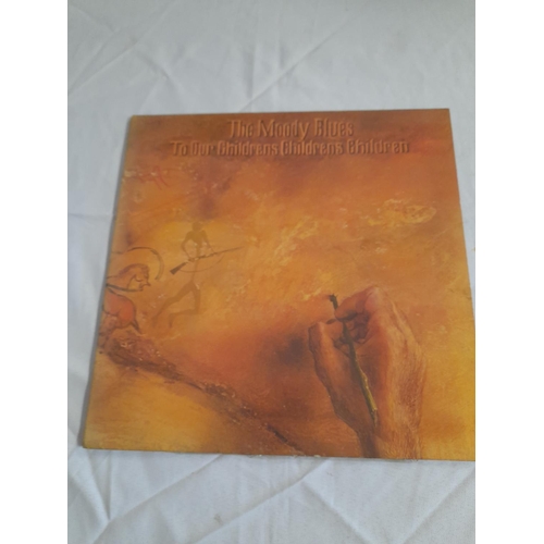 25 - The Moody Blues LPs (5) to include NE 1051 'Out of This World' A-3 B-3, THS 1 'To Our Children's Chi... 