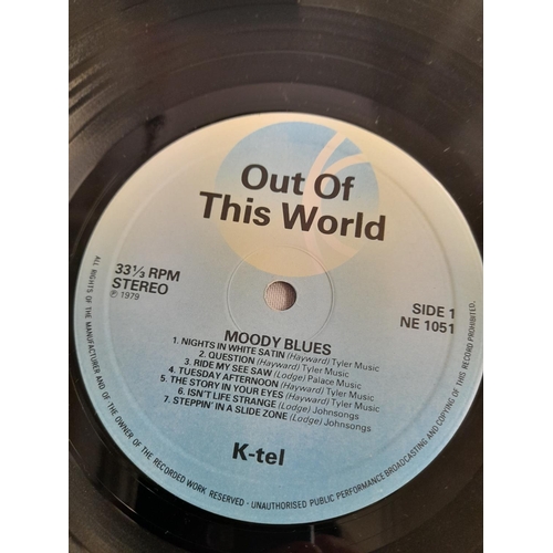 25 - The Moody Blues LPs (5) to include NE 1051 'Out of This World' A-3 B-3, THS 1 'To Our Children's Chi... 